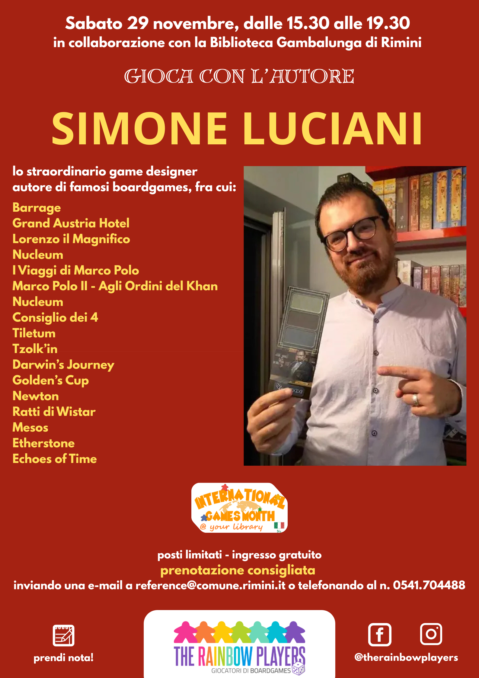Al momento stai visualizzando SIMONE LUCIANI, uno dei nostri autori preferiti,  sarà con noi sabato 29 novembre!